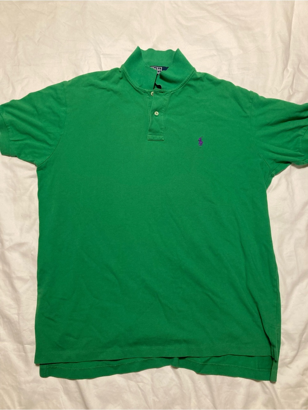 Ralph Lauren Bright Green Polo with Purple Pony - Picture 5 of 5